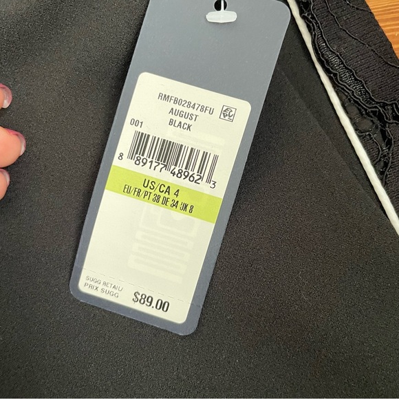 NWT Rachel Rachel Roy Black Pants with Lace Insert - Picture 3 of 12